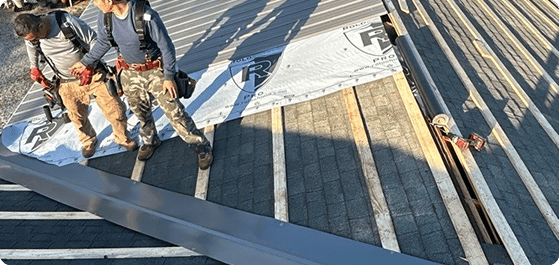 Workers Installing Durable Standing Seam Roof