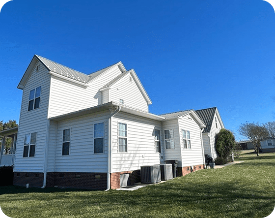 displays a two-story residential house