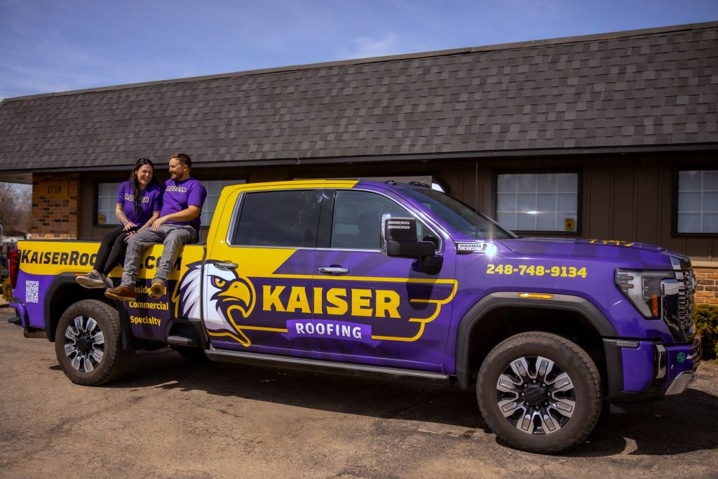 Kaiser Roofing team with truck